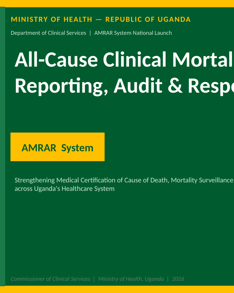 ALL-CAUSE CLINICAL MORTALITY REPORTING, AUDIT & RESPONSE cover