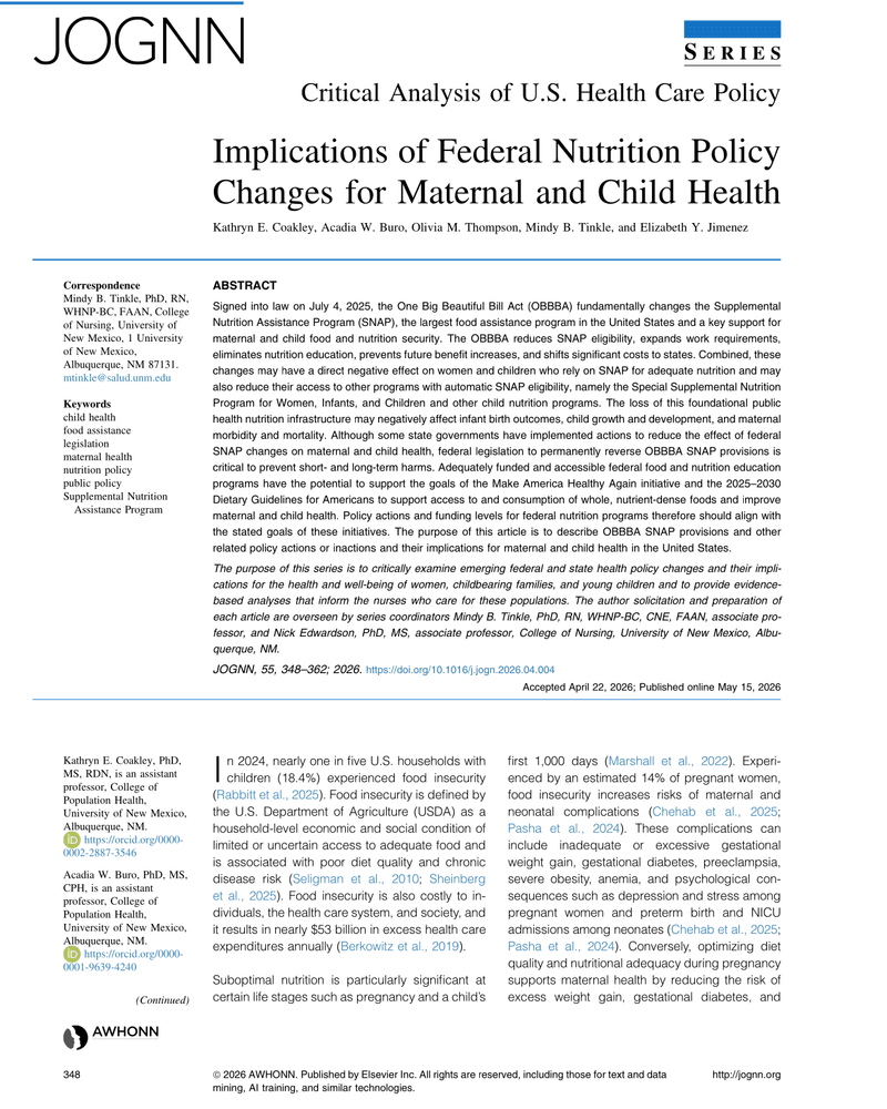 THE SUPPLEMENTAL NUTRITION ASSISTANCE PROGRAM cover