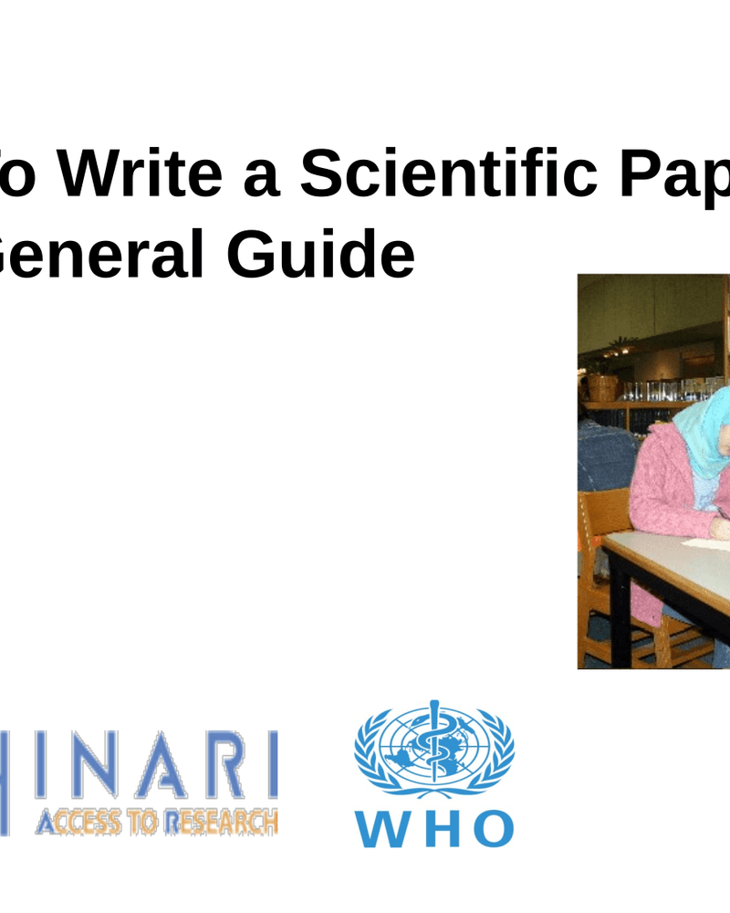 HOW TO WRITE A SCIENTIFIC PAPER cover