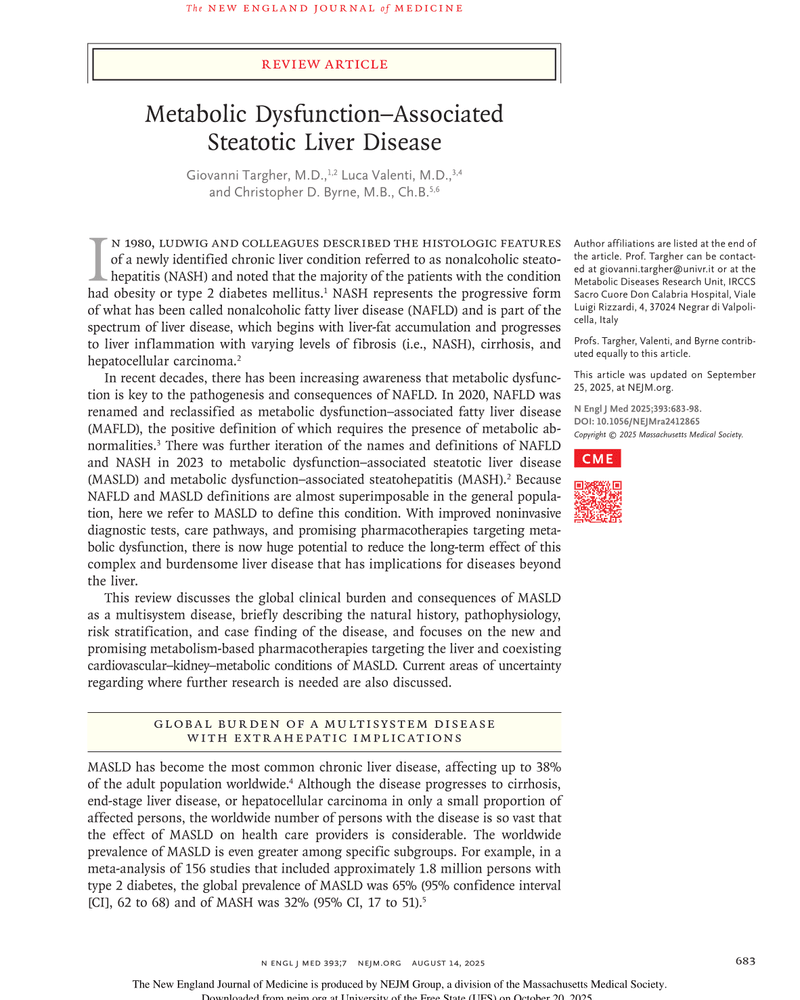 METABOLIC DYSFUNCTION–ASSOCIATED STEATOTIC LIVER DISEASE cover