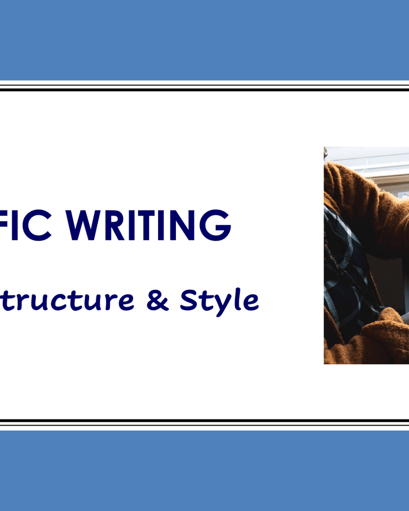 SCIENTIFIC WRITING cover