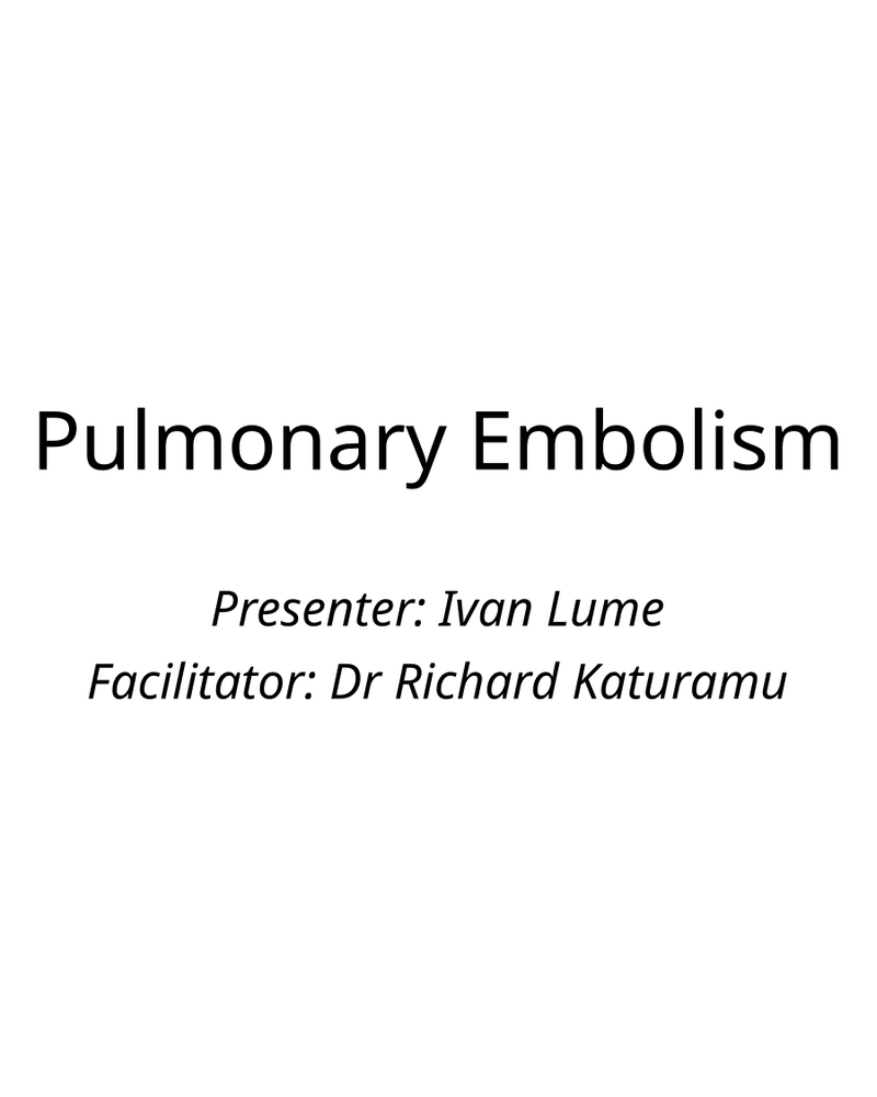 Pulmonary Embolism cover
