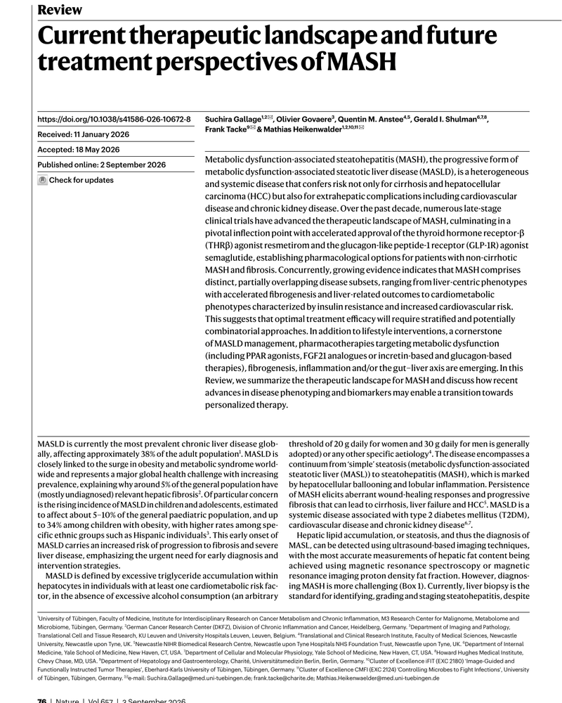 CURRENT THERAPEUTIC LANDSCAPE AND FUTURE TREATMENT PERSPECTIVES OF MASH cover