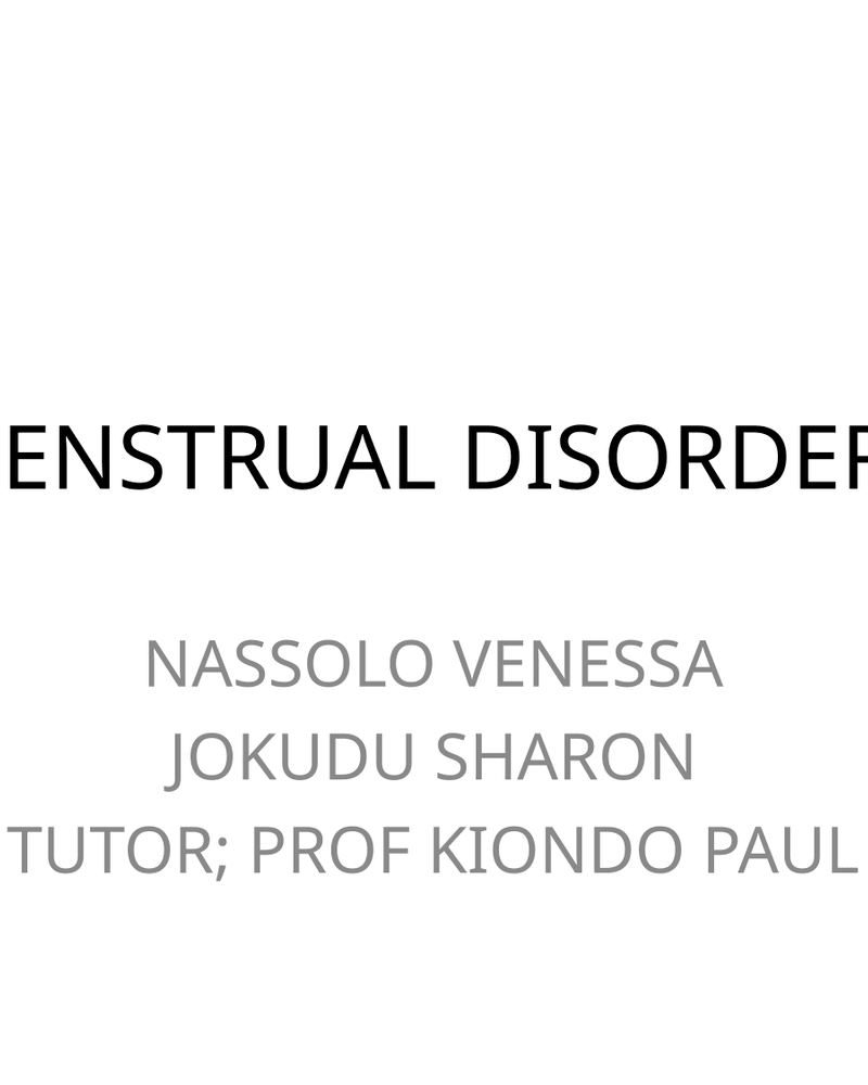 menstural disorders final cover