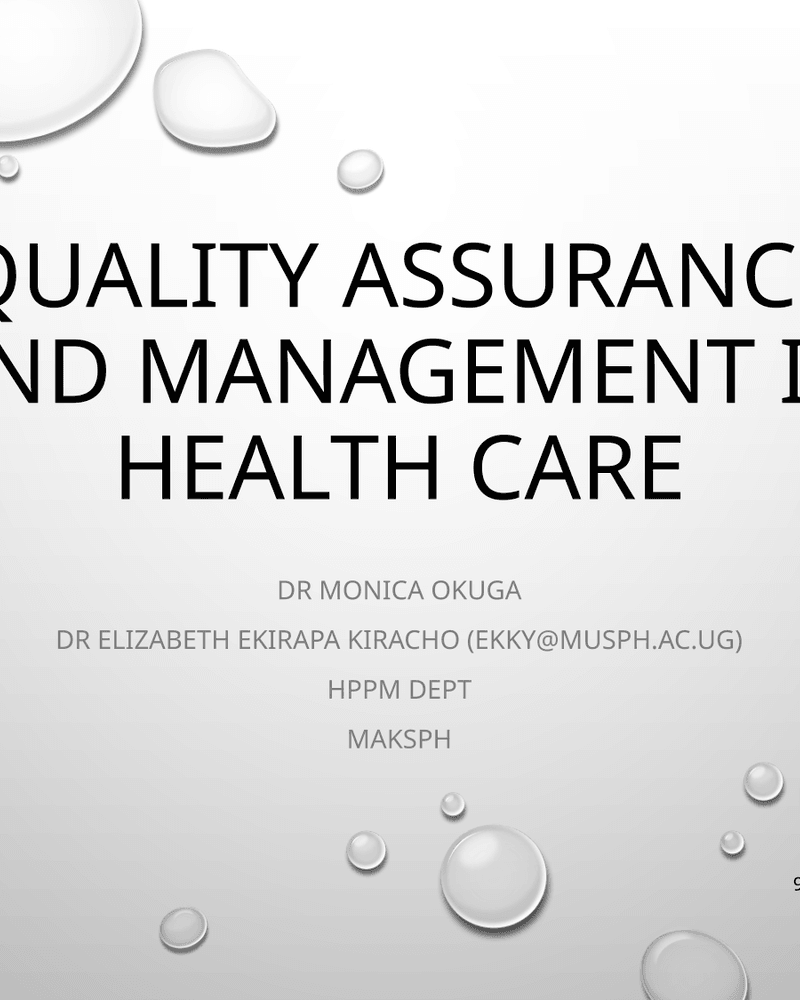 Quality assurance slides Final 2022 cover