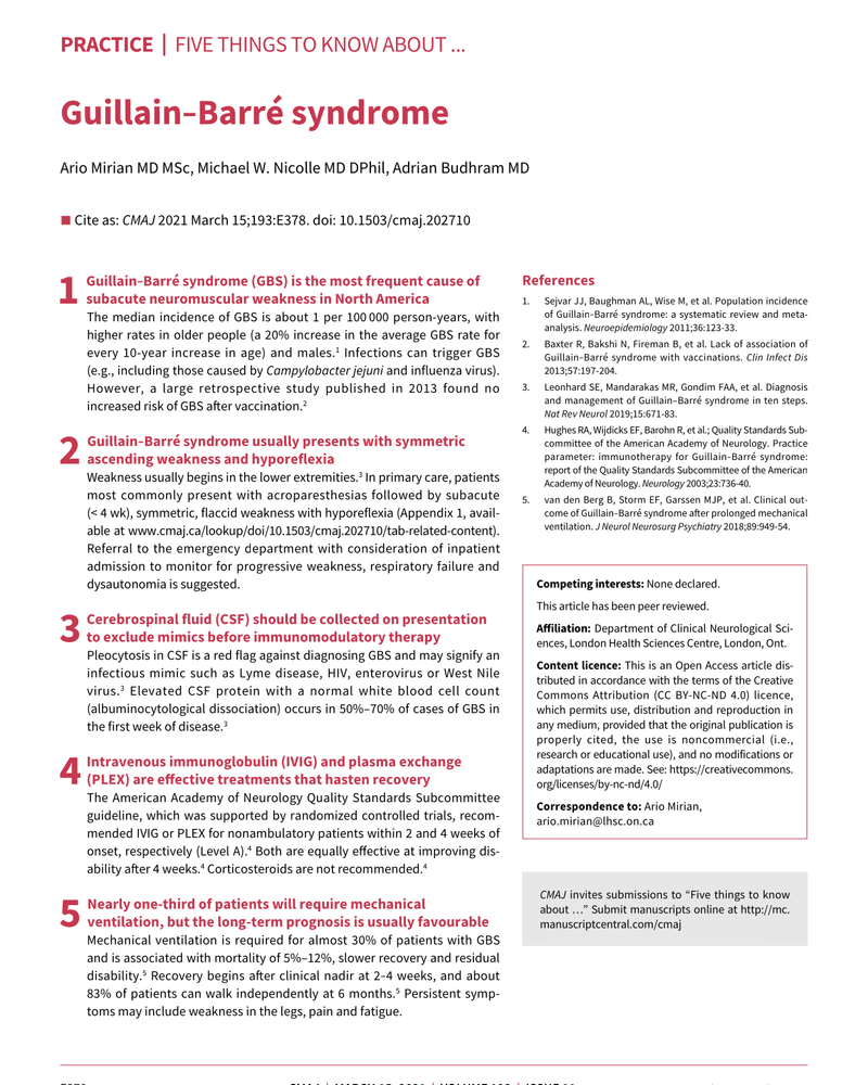GUILLAIN-BARRÉ SYNDROME cover