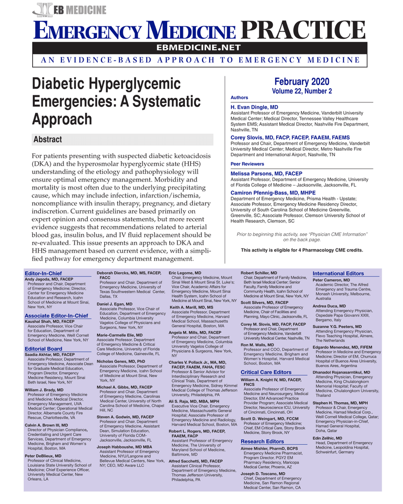 DIABETIC HYPERGLYCEMIC EMERGENCIES: A SYSTEMATIC APPROACH cover