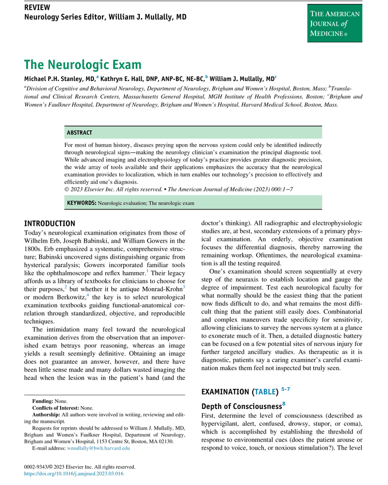 THE NEUROLOGIC EXAM cover