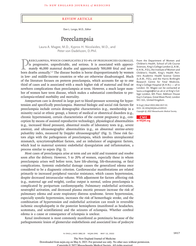 PREECLAMPSIA cover