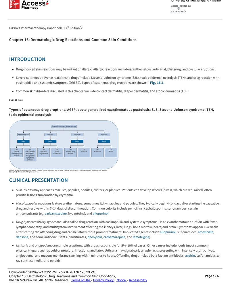DERMATOLOGIC DRUG REACTIONS AND COMMON SKIN CONDITIONS cover