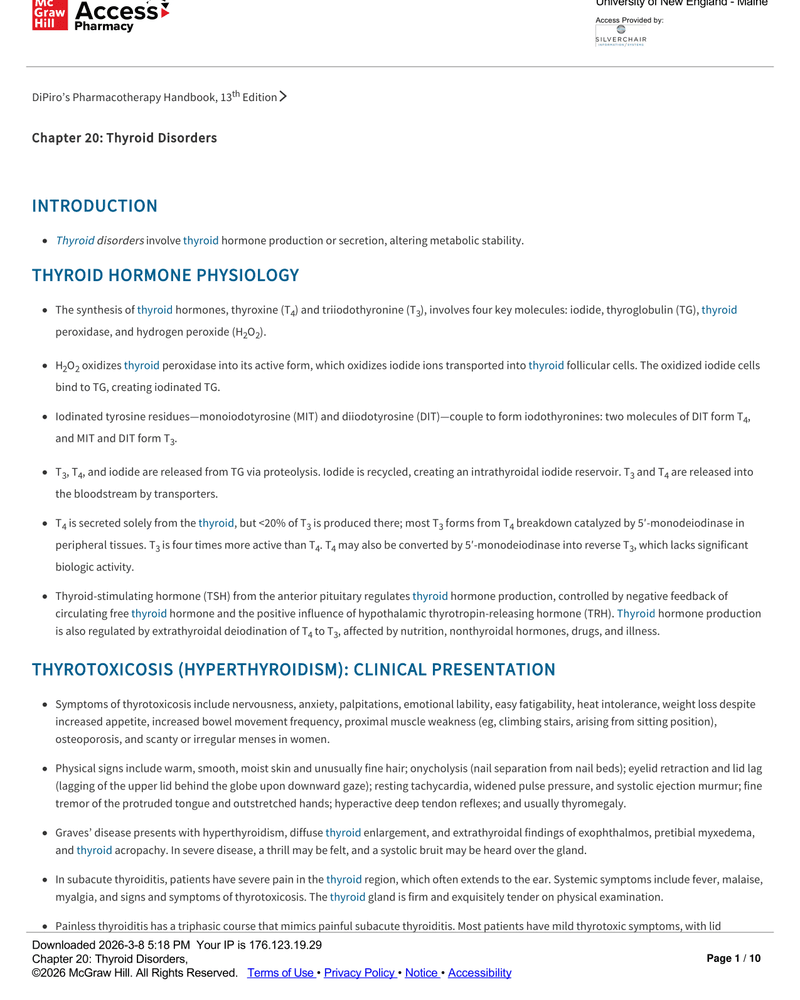 THYROID DISORDERS cover
