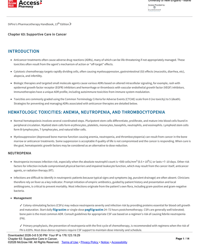 SUPPORTIVE CARE IN CANCER cover