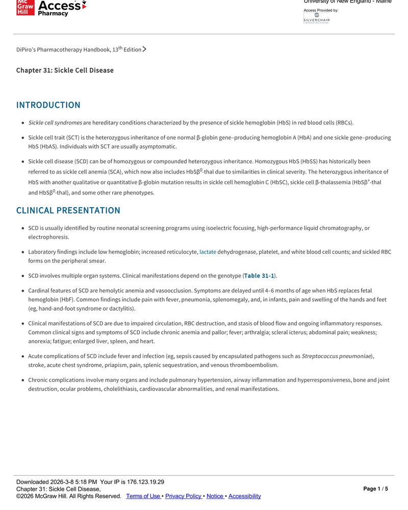 SICKLE CELL DISEASE cover