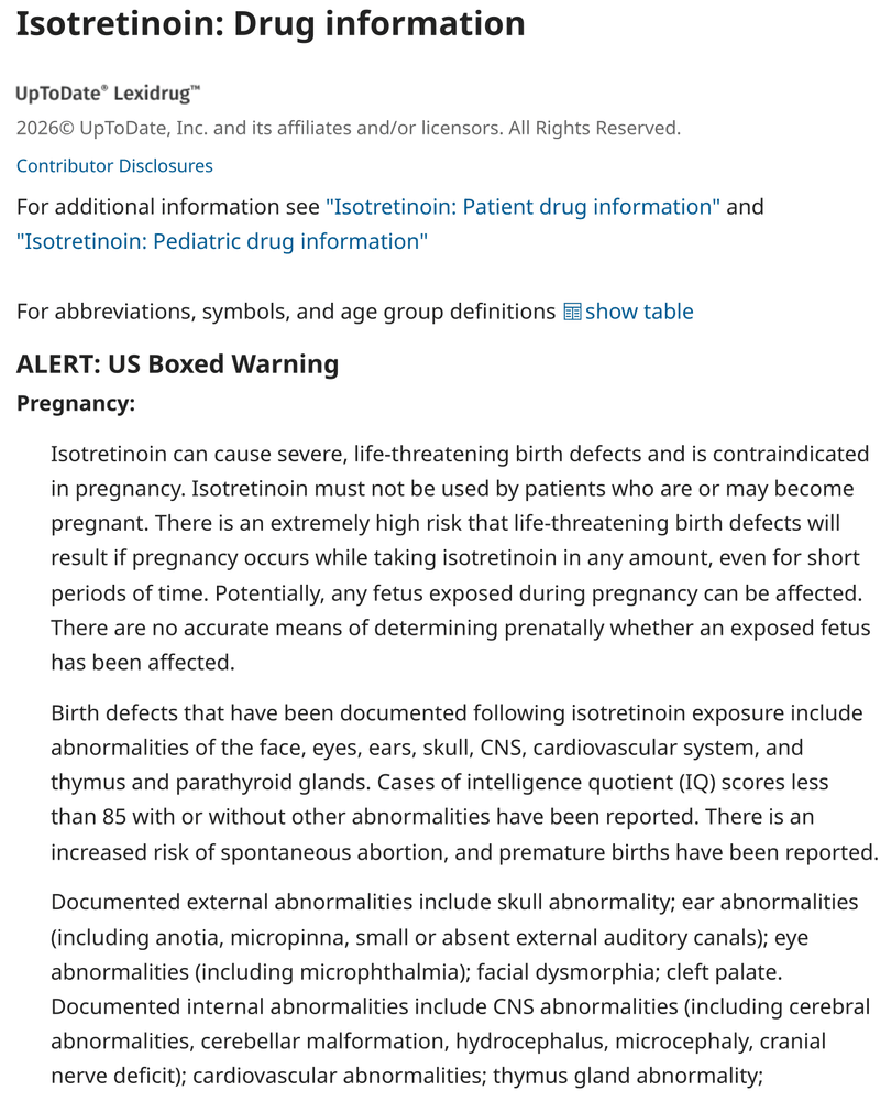 ISOTRETINOIN: DRUG INFORMATION cover