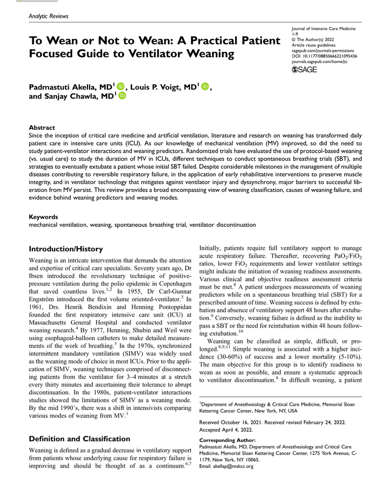 TO WEAN OR NOT TO WEAN: A PRACTICAL PATIENT FOCUSED GUIDE TO VENTILATOR WEANING cover