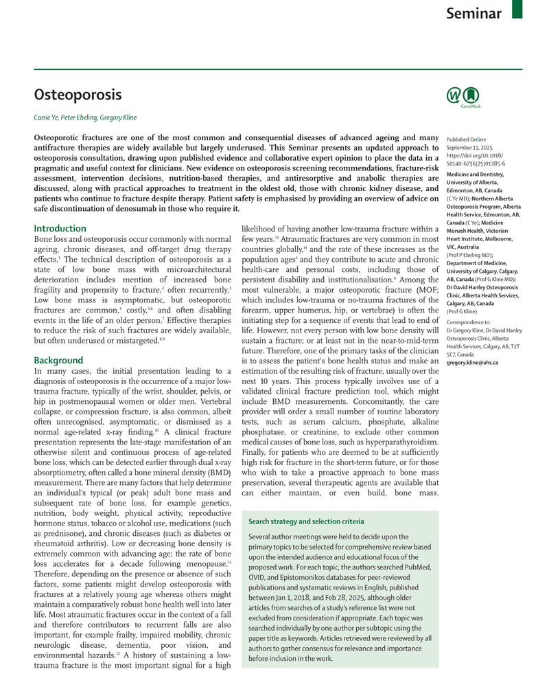 OSTEOPOROSIS cover