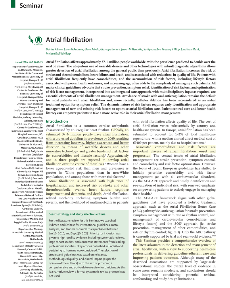 ATRIAL FIBRILLATION cover
