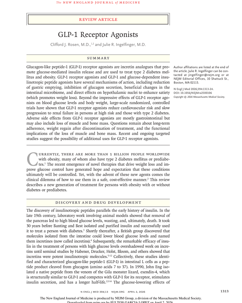 GLP-1 RECEPTOR AGONISTS cover