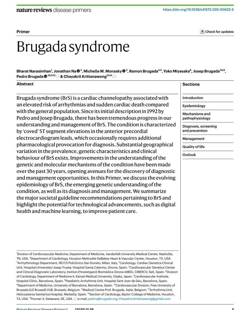 BRUGADA SYNDROME cover