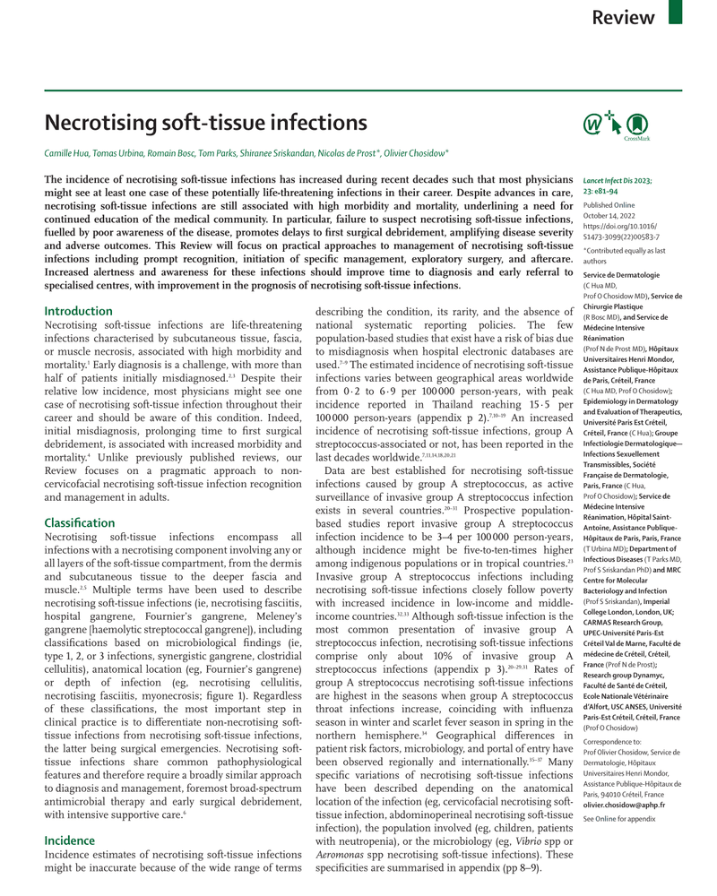 NECROTISING SOFT-TISSUE INFECTIONS cover