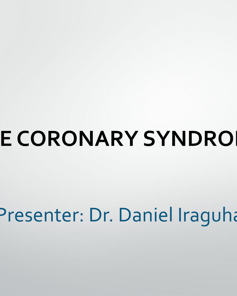 ACUTE CORONARY SYNDROMES cover