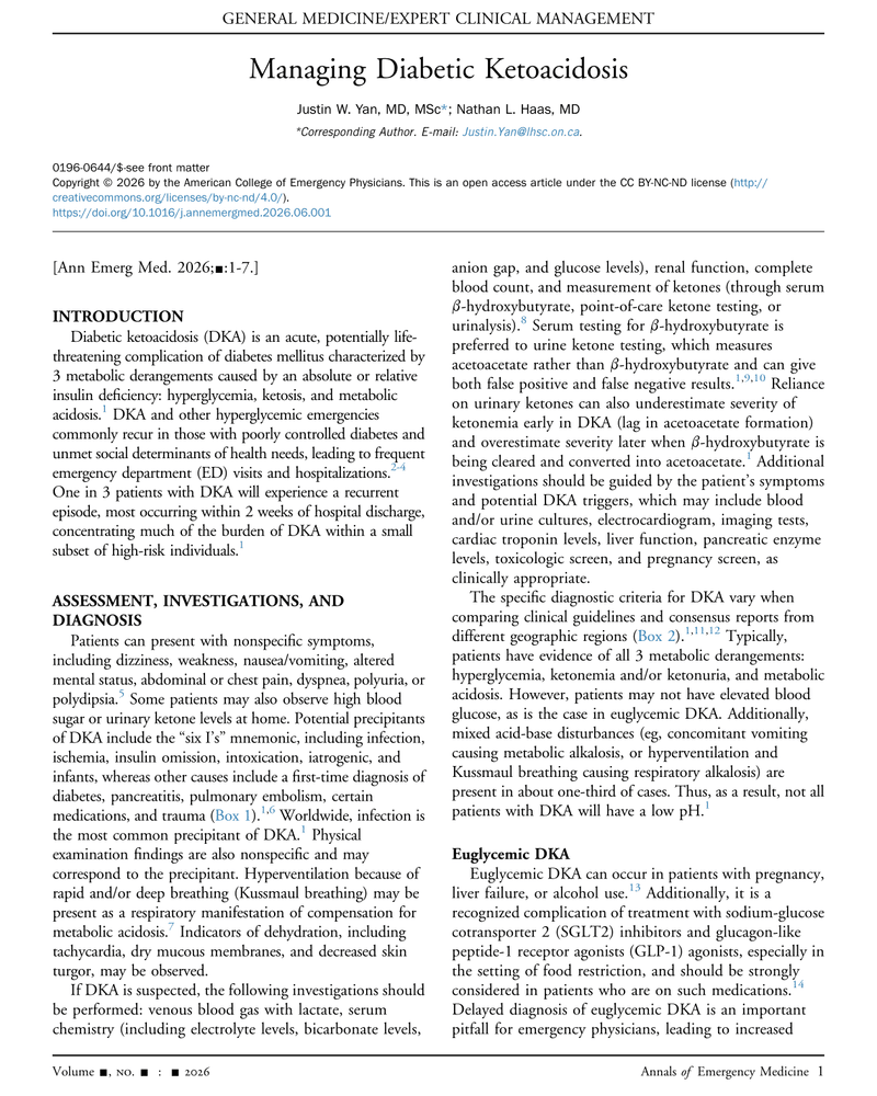 Managing Diabetic Ketoacidosis cover