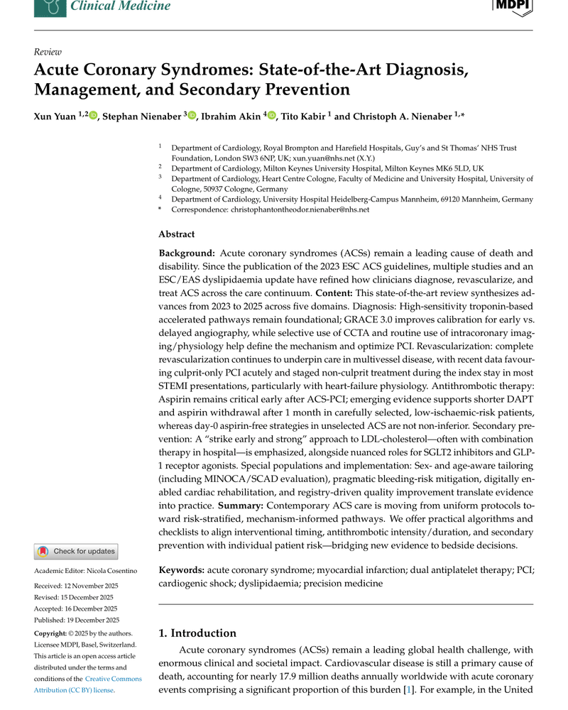 ACUTE CORONARY SYNDROMES: STATE-OF-THE-ART DIAGNOSIS, MANAGEMENT, AND SECONDARY PREVENTION cover