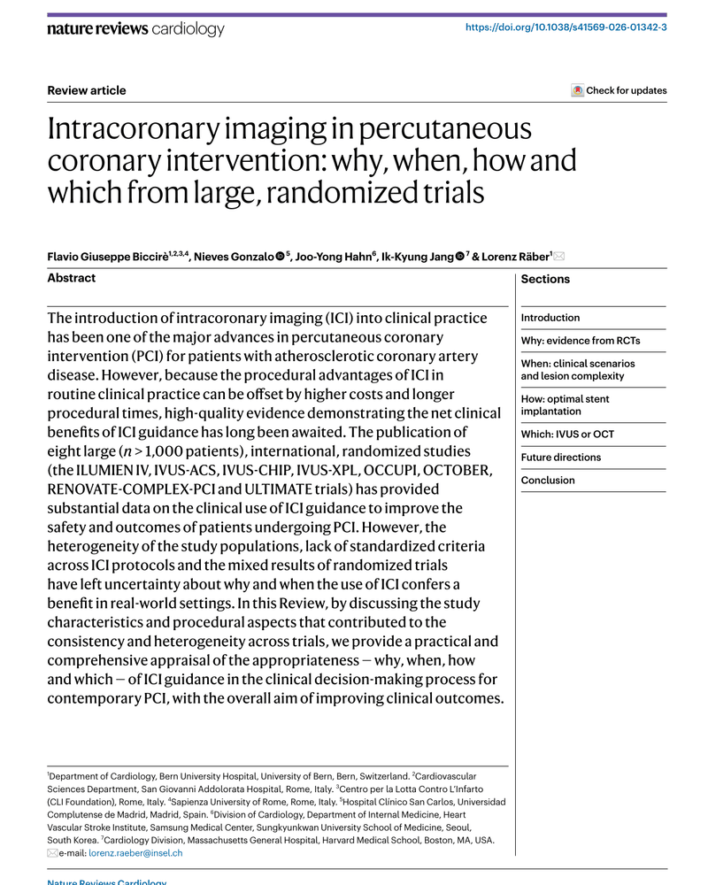 INTRACORONARY IMAGING IN PERCUTANEOUS CORONARY INTERVENTION: WHY, WHEN, HOW AND WHICH FROM LARGE, RANDOMIZED TRIALS cover