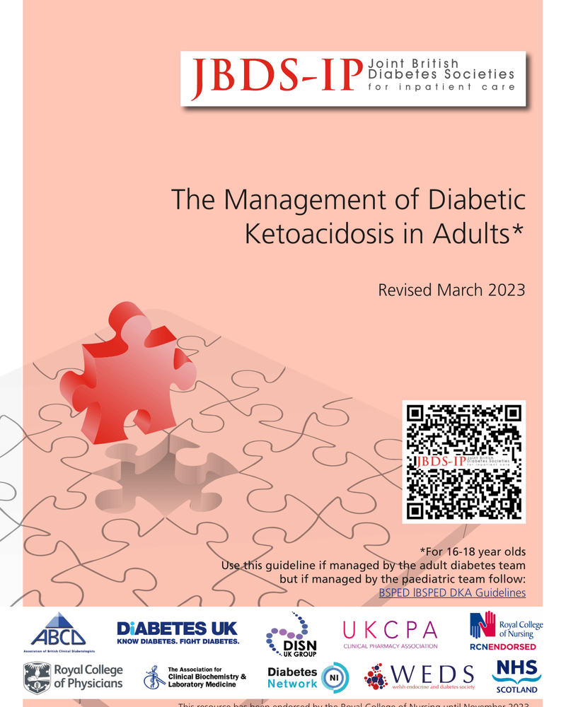 THE MANAGEMENT OF DIABETIC KETOACIDOSIS IN ADULTS cover