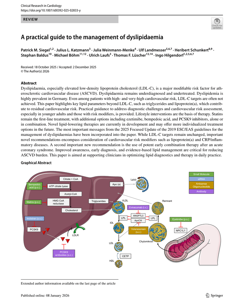 A PRACTICAL GUIDE TO THE MANAGEMENT OF DYSLIPIDAEMIA cover