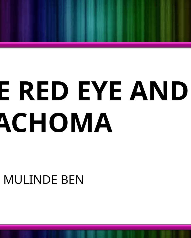 The redeye and trachoma(0) cover