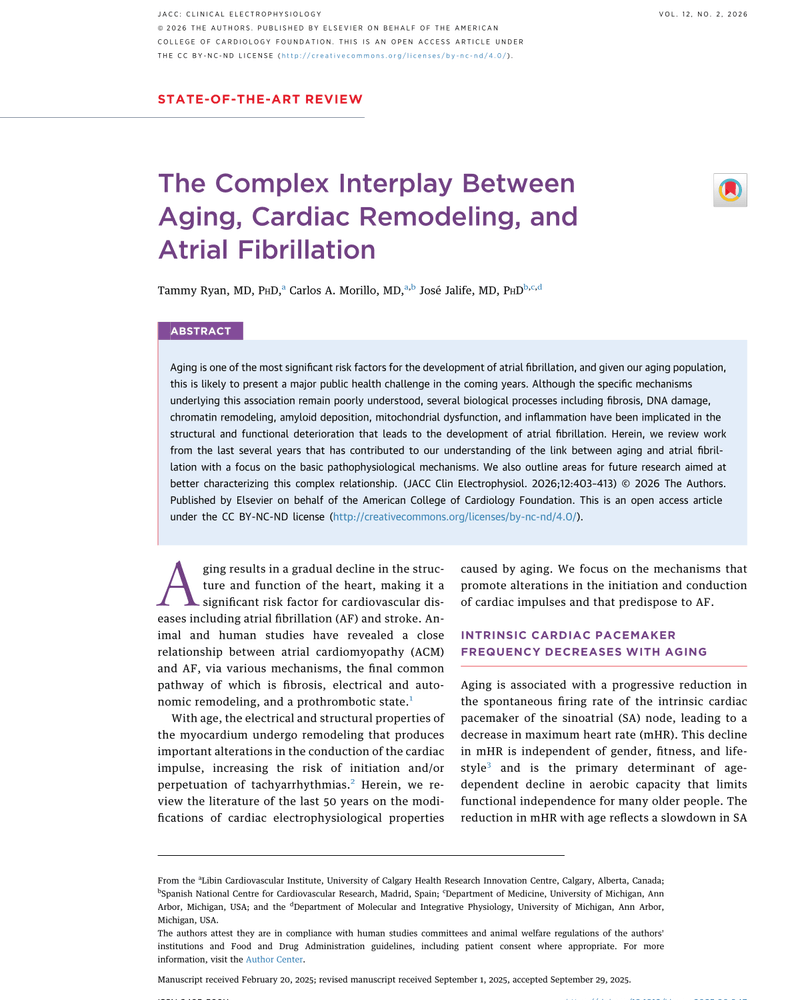 THE COMPLEX INTERPLAY BETWEEN AGING, CARDIAC REMODELING, AND ATRIAL FIBRILLATION cover