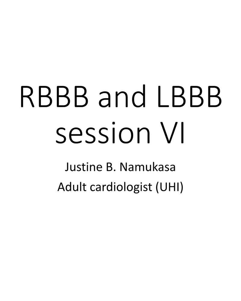 RBBB AND LBBBSESSION VI cover