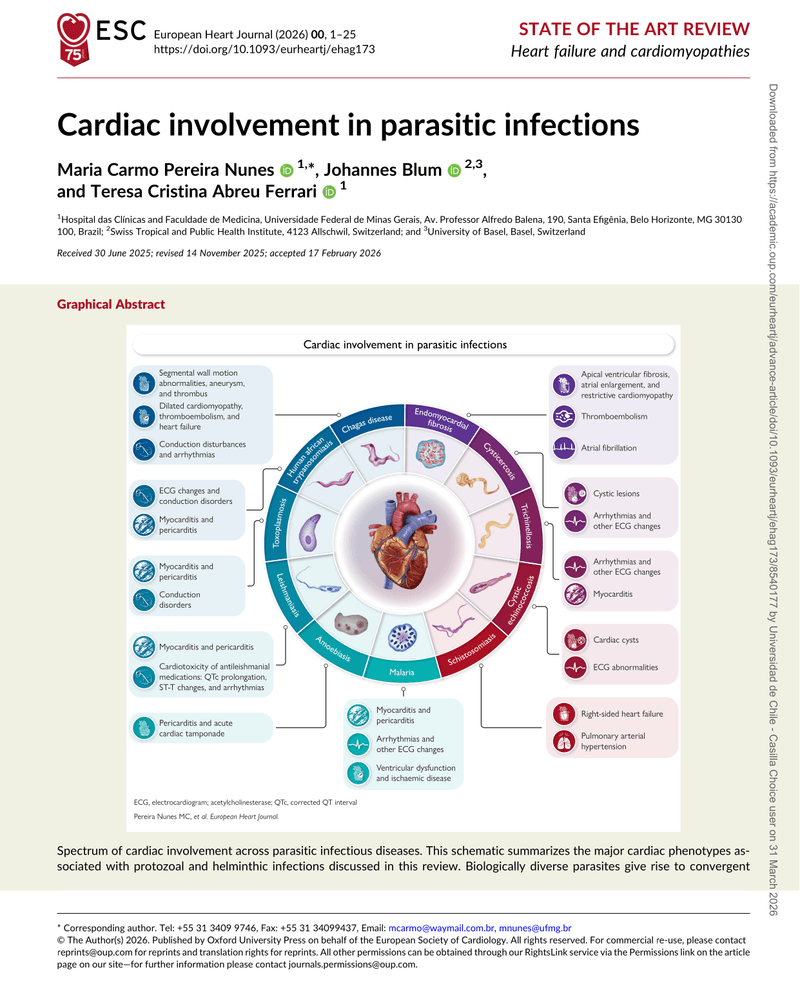 CARDIAC INVOLVEMENT IN PARASITIC INFECTIONS cover