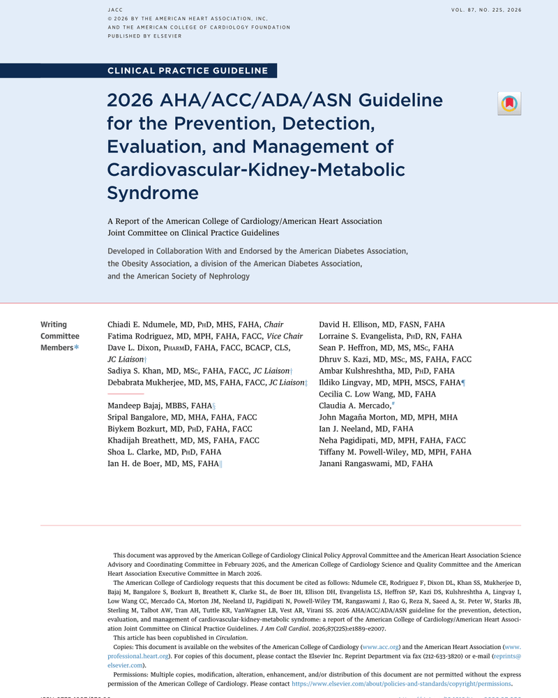 Guidelinefor the Prevention, Detection,Evaluation, and Management cover