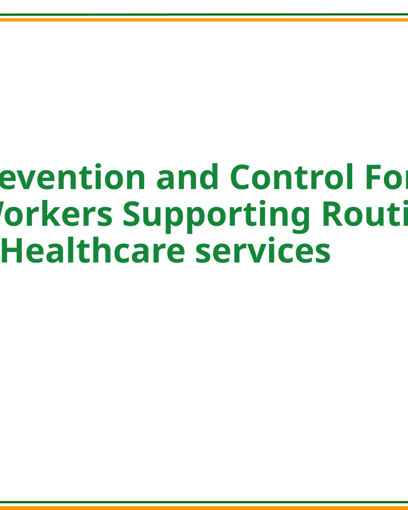 INFECTION PREVENTION AND CONTROL FOR HEALTH CARE WORKERS cover