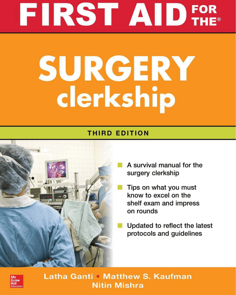 First Aid for the Surgery Clerkship by Latha Ganti z lib org cover