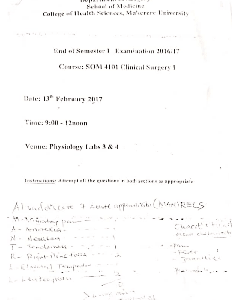 Clinical Surgery 1 Summative 2016 cover