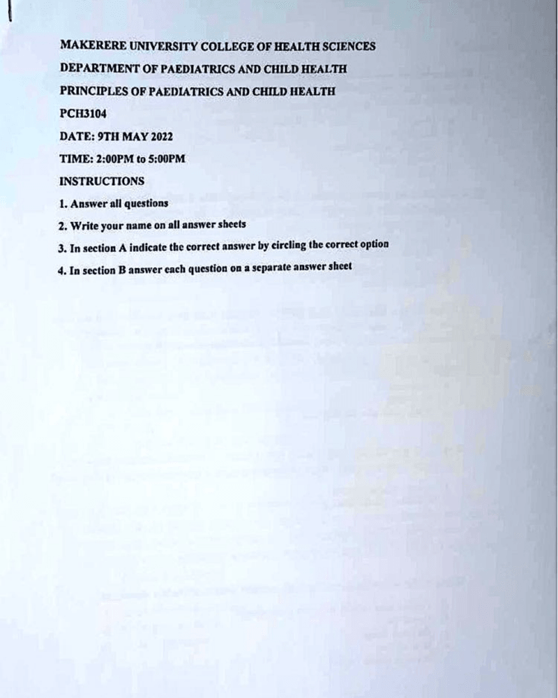 Paed past paper 2022 cover