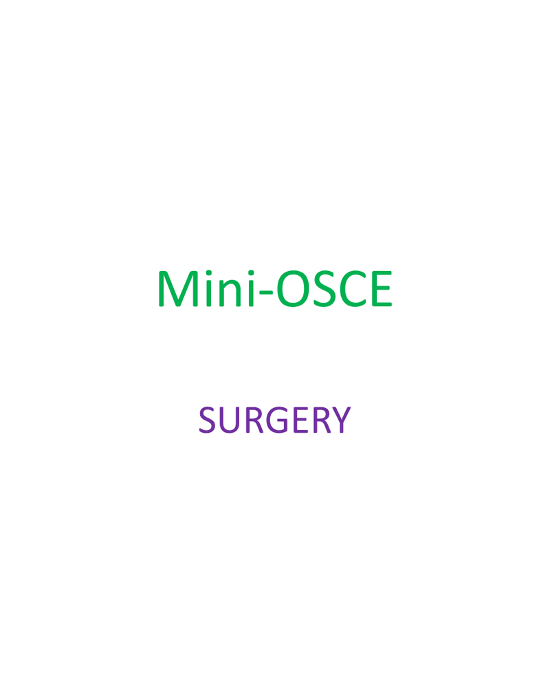 Mini OSCE Surgery cover