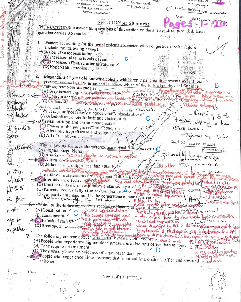 Internal Medicine Past Paper 3 cover