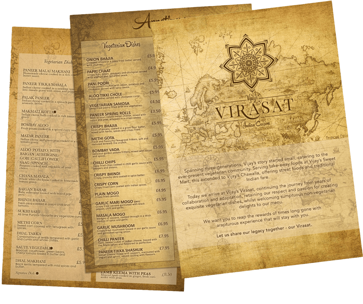 Vijays Virasat Menu 01 - Vijay's Virasat