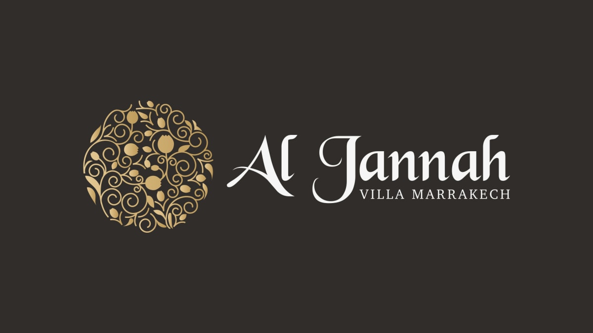 Al Jannah Villa Marrakech Logo Design - Al Jannah Villa Marrakech