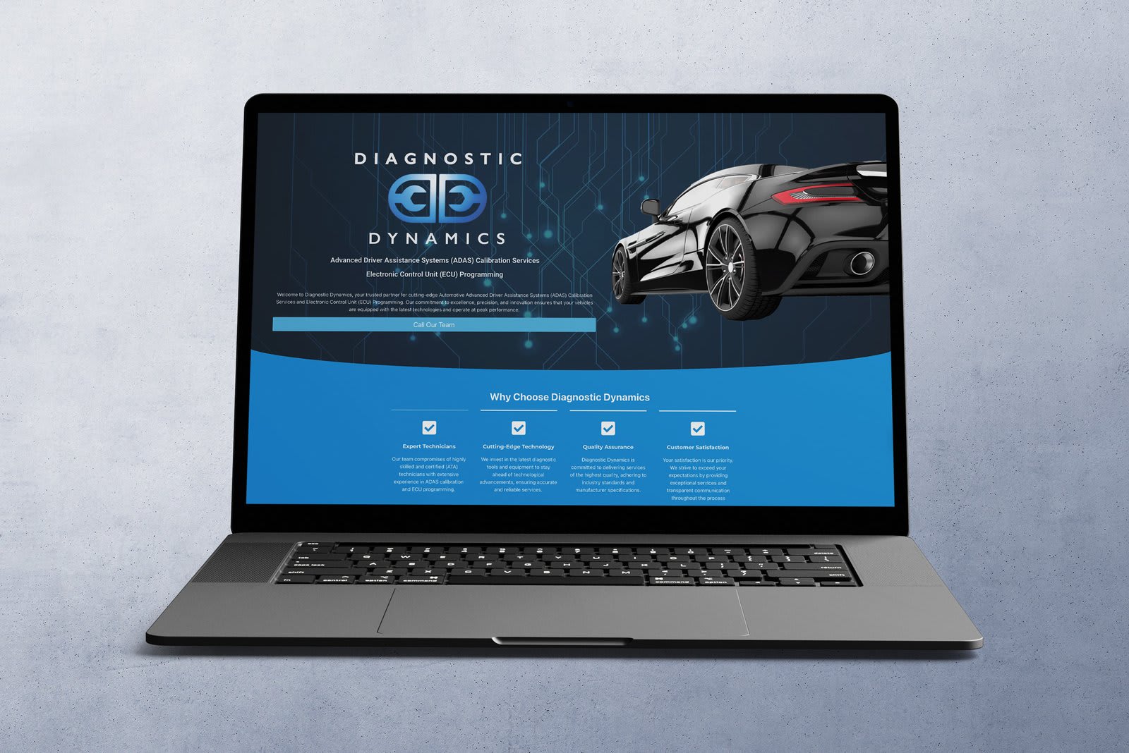 Diagnostic Dynamics website design Automotive Digital Marketing