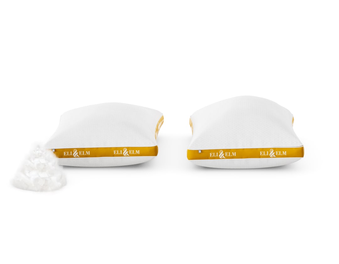 two pillows with memory foam fill
