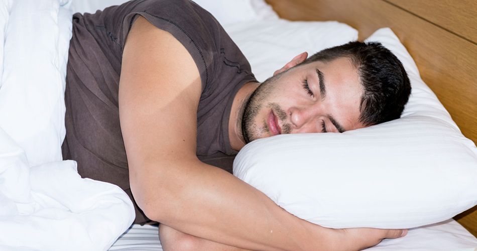 A man sleeping.