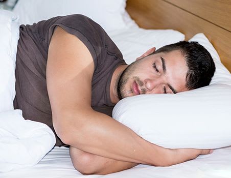 A man sleeping.