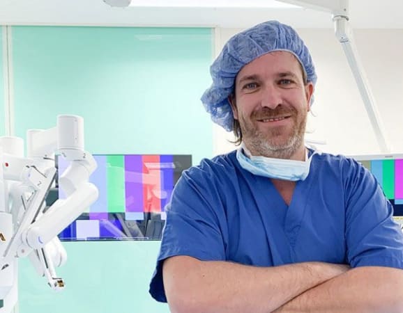 Doctor Antonio Darecchio in his operating room in Milan