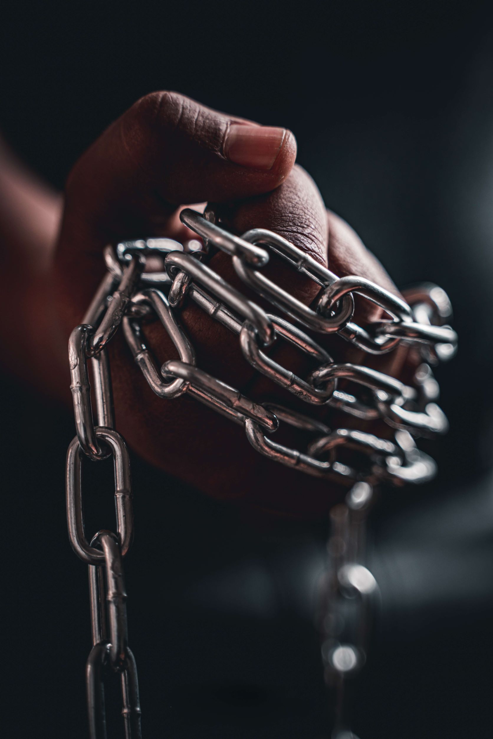 Image of a chains wrapped around a hand