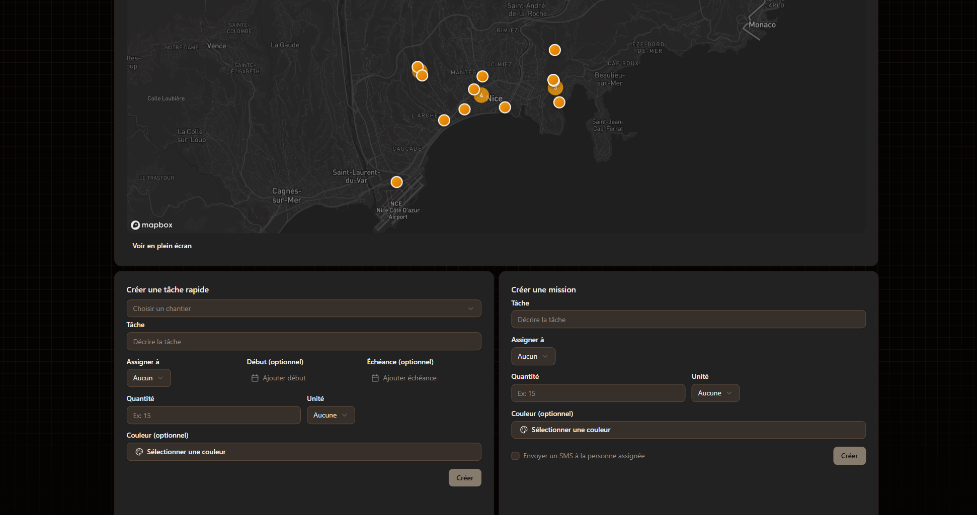 Creation de taches rapide